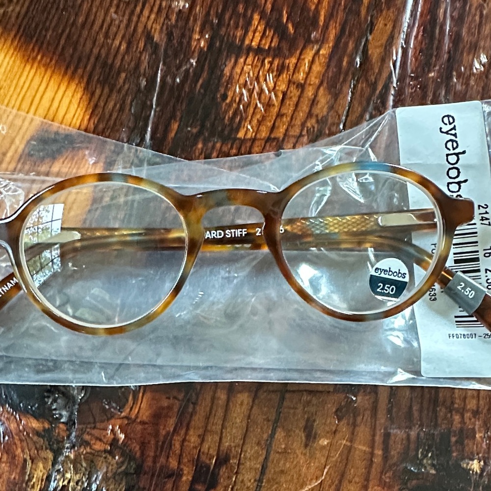 Eyebobs Round Tortoise Glasses 2.50 READERS